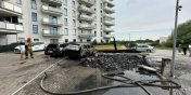 Poar na osiedlu przy Czstochowskiej. Spony 2 auta, a 4 zostay uszkodzone