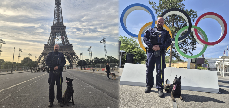  Policjant z Elblga wraz z psem peni sub w Paryu. „Staramy si zapobiec aktom terroryzmu”