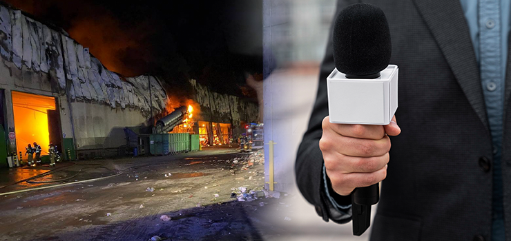 Elbl�g: Atak na reportera podczas po�aru sortowni. Co ustali�a policja?