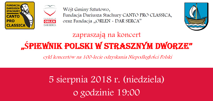 Sztutowo: koncert z okazji 100-lecia odzyskania przez Polskę Niepodległości