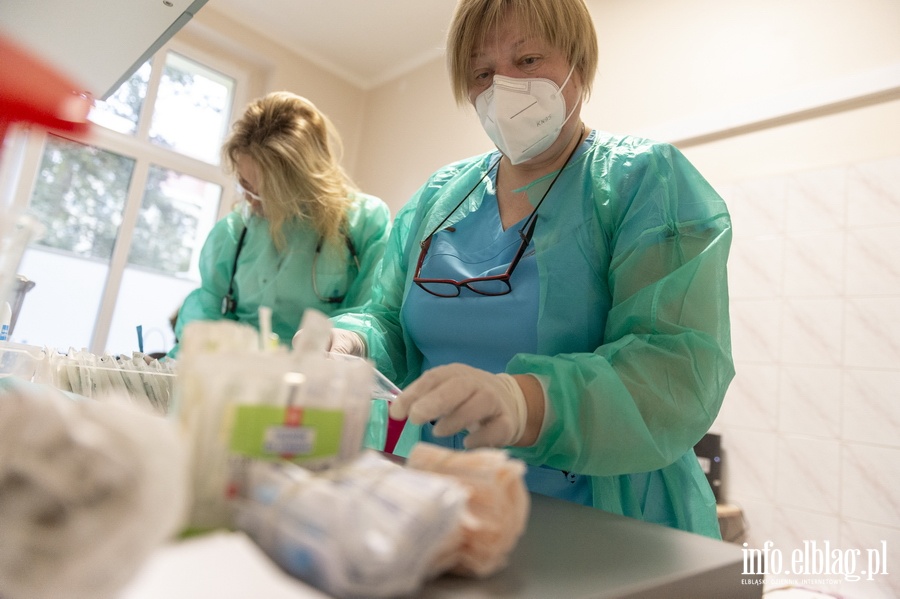 Druga tura szczepie personelu medycznego przy Elblskim Szpitalu Specjalistycznym , fot. 9