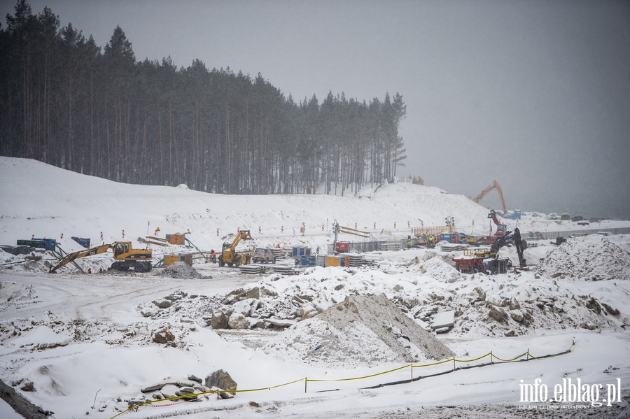 Fotorelacja info.elblag.pl z prac przy budowie Kanau eglugowego przez Mierzej Wilan - luty 2021, fot. 74