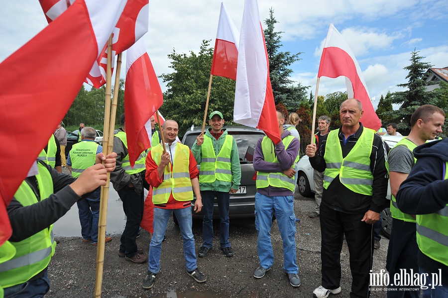 Blokada drogi krajowej nr 7 w Kiezmarku. Protest rybakw, fot. 7