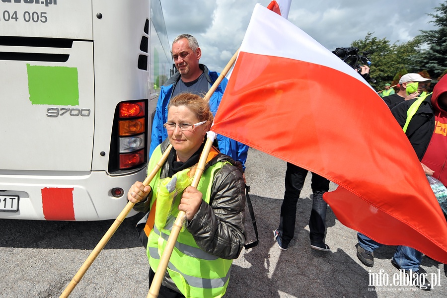 Blokada drogi krajowej nr 7 w Kiezmarku. Protest rybakw, fot. 14