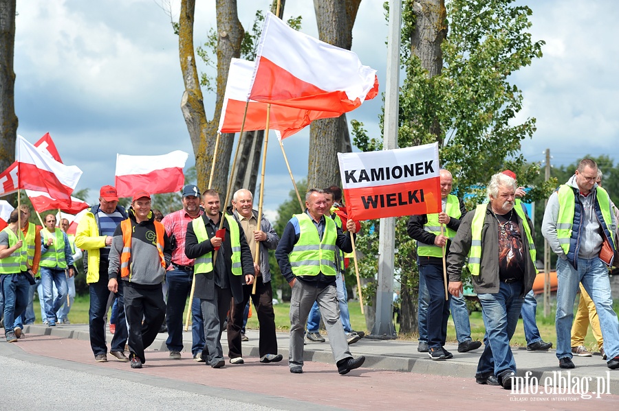 Blokada drogi krajowej nr 7 w Kiezmarku. Protest rybakw, fot. 21