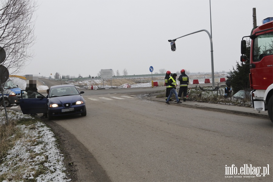 Wypadek na DK 7 w Kazimierzowie na skrzyowaniu Helenowo - Marzcino, fot. 1