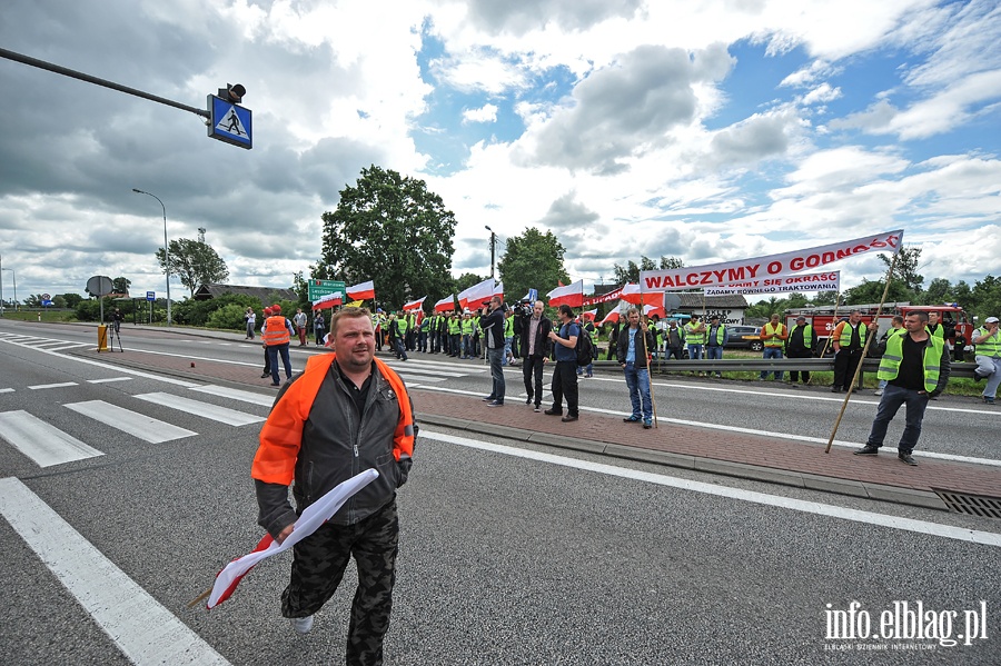 Blokada drogi krajowej nr 7 w Kiezmarku. Protest rybakw, fot. 39